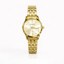 Relógio Feminino Mondaine Dourado Minimalista com Kit Colar e Brinco